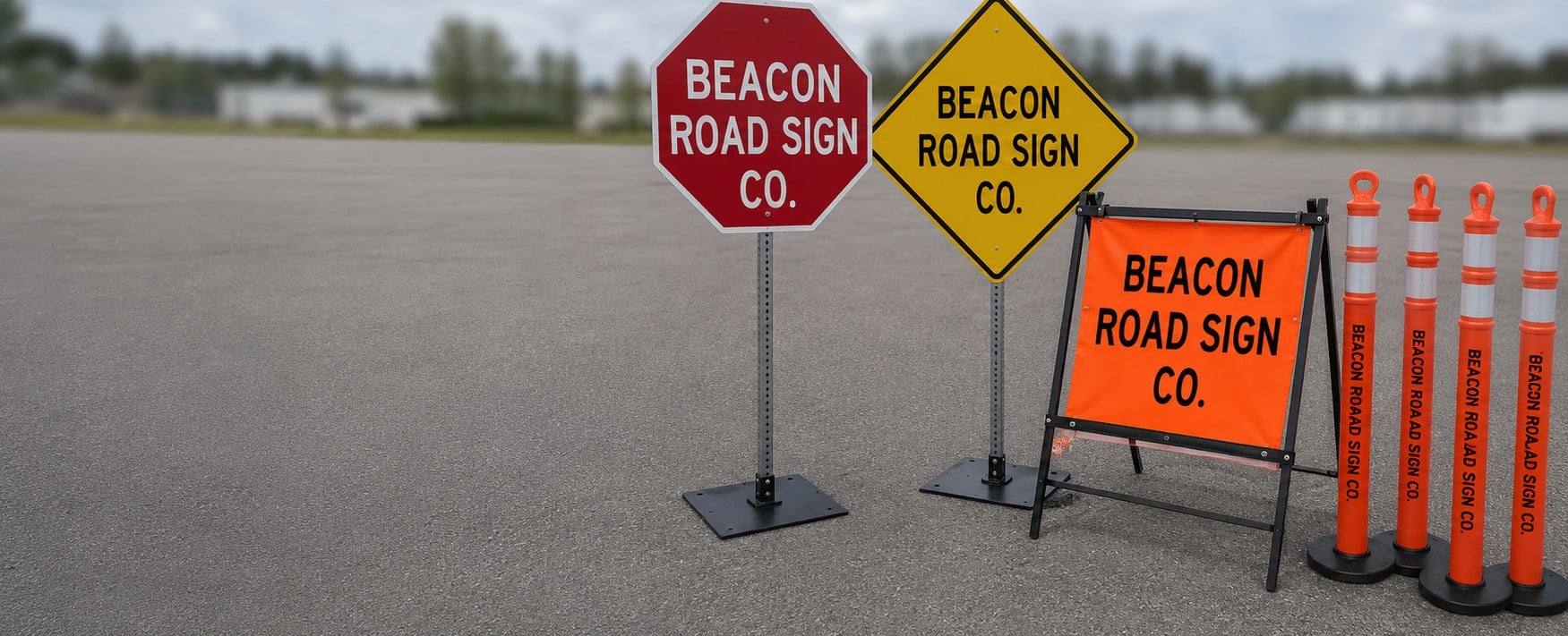 Custom printed road signs with logo