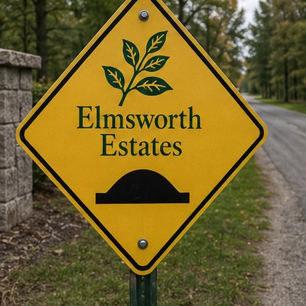 Customized road signs for estates, resorts and parks
